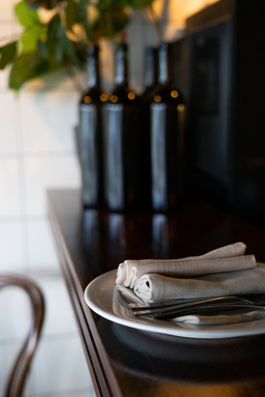 Table arrangement at Wine and Larder