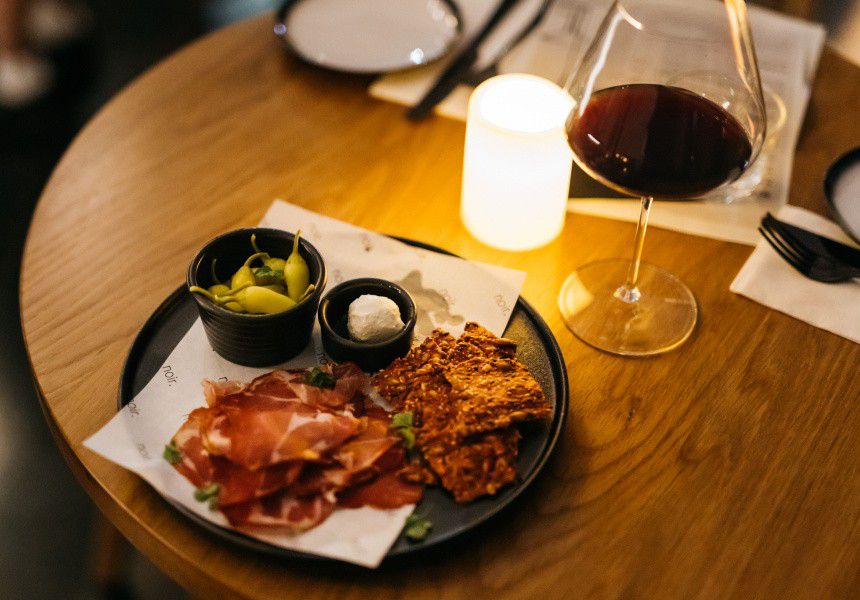 Wine at Noir in Paddington, Brisbane