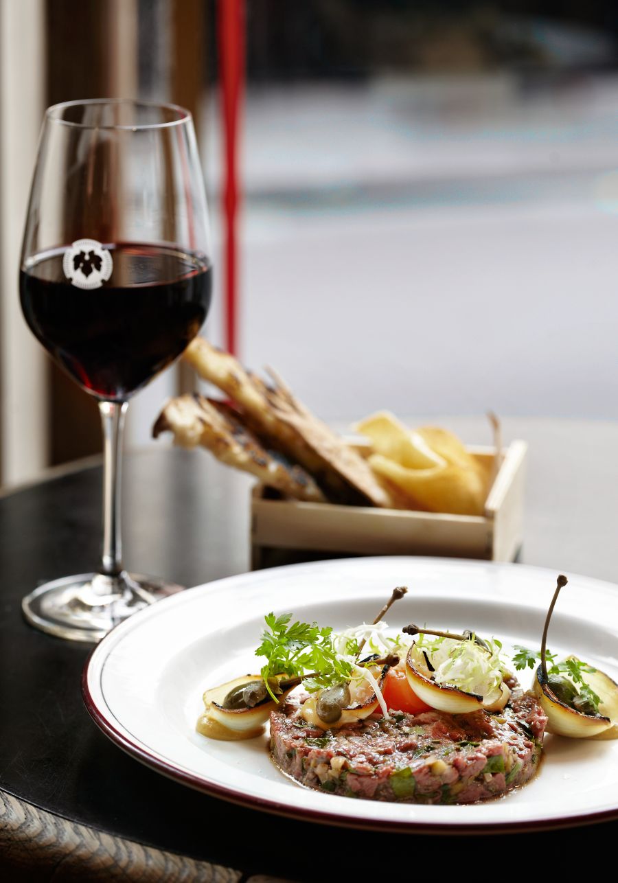 image of  a cocktail with snacks at krik's wine bar melbourne