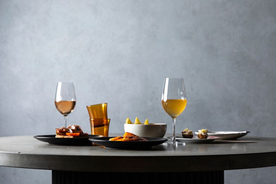 Drinks and food in The Moon bar, melbourne