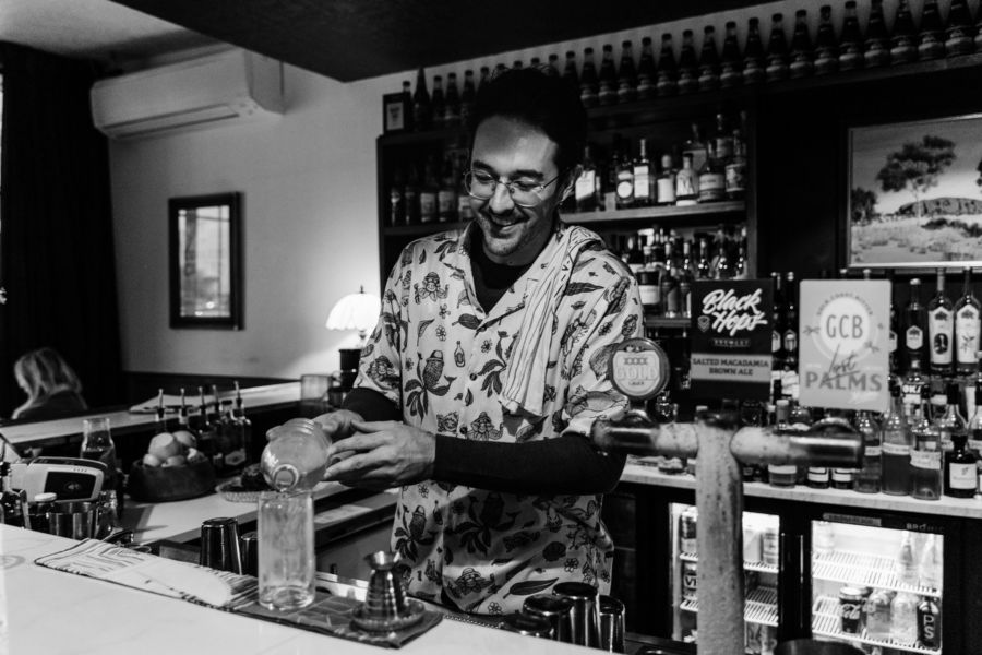 Bartender pouring a drink