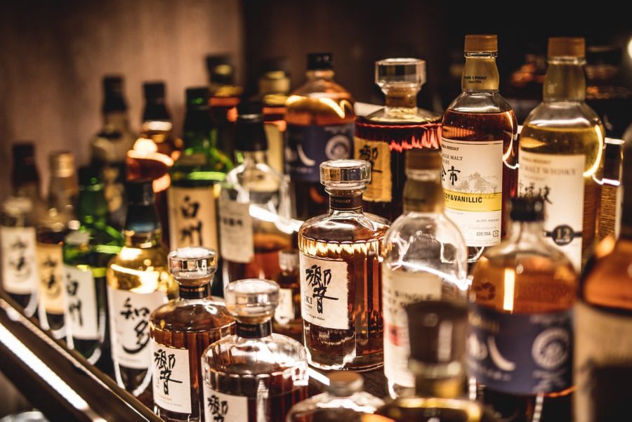The Japanese whisky range at Bancho 