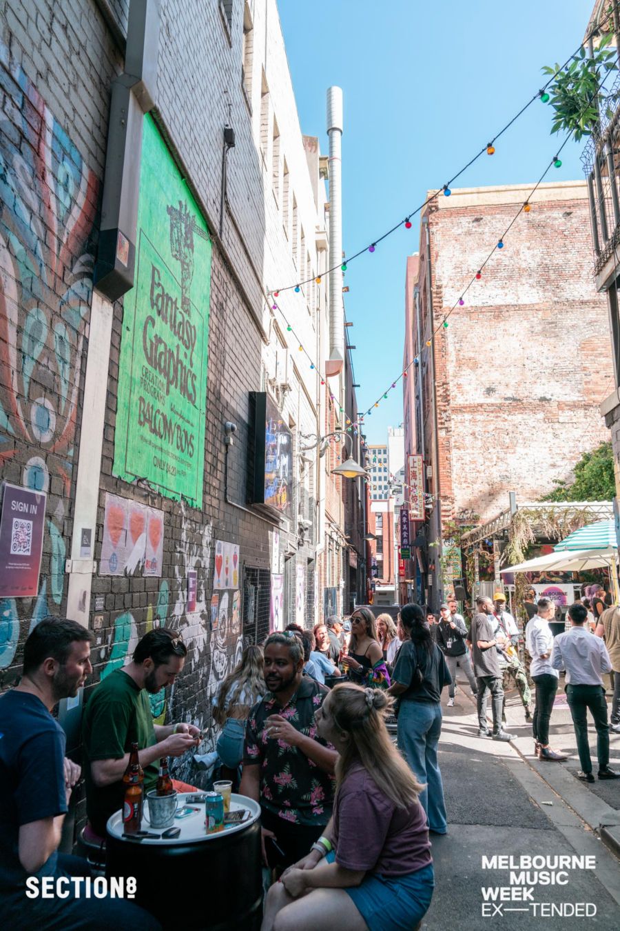 Outdoor seating at the Section 8