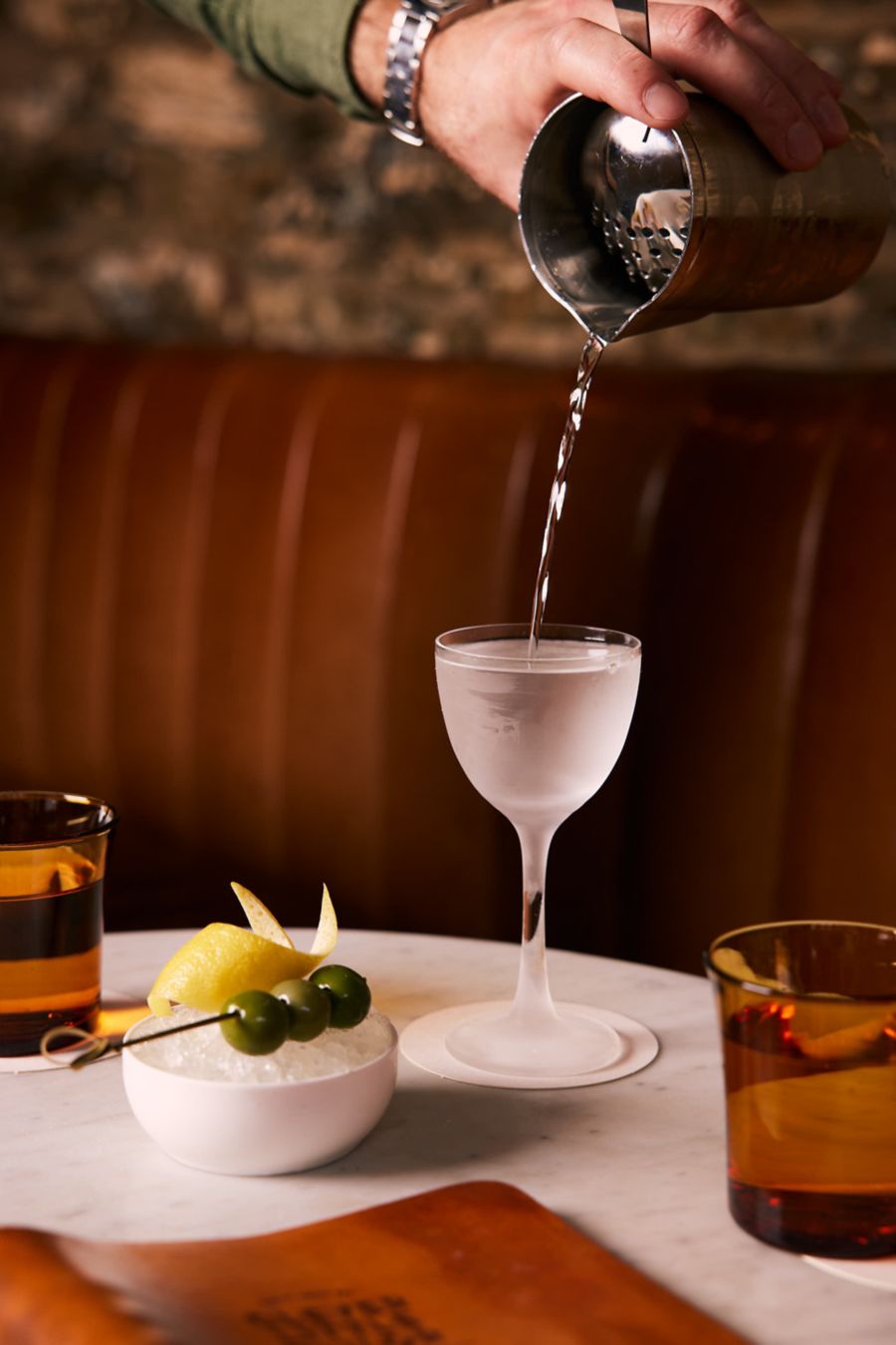 A Martini being served at Clever Little Tailor