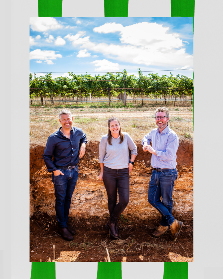 Dr Cath Kidman with the Wynns team 