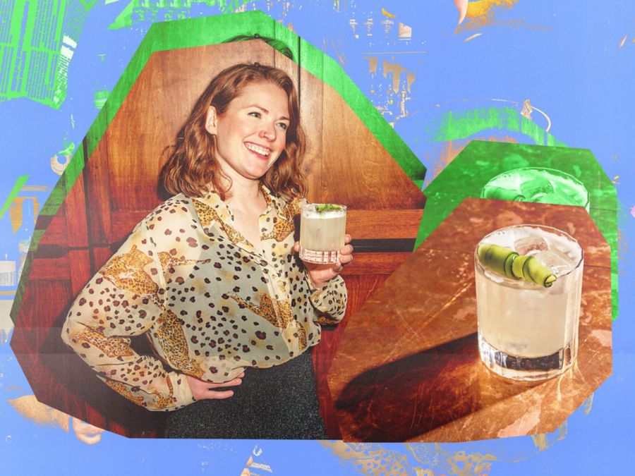 Cara Devine and her Gin Sour with celery bitters