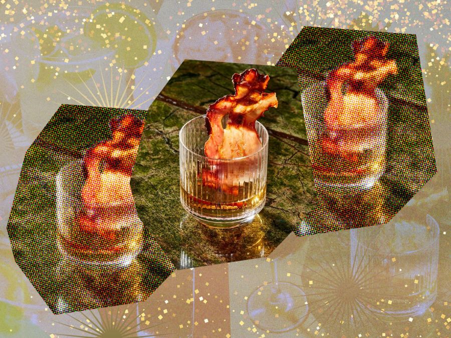 A glass of Bacon-Washed Old Fashioned