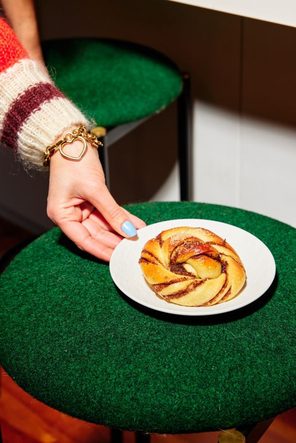 Cardomom bun on a plate