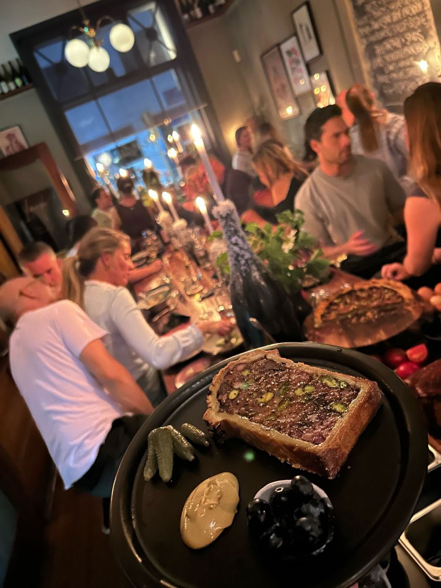 Inside Lucinda, a busy bar in Hobart