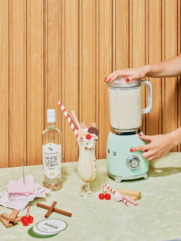 Mixing up cocktails at Dan's Diner