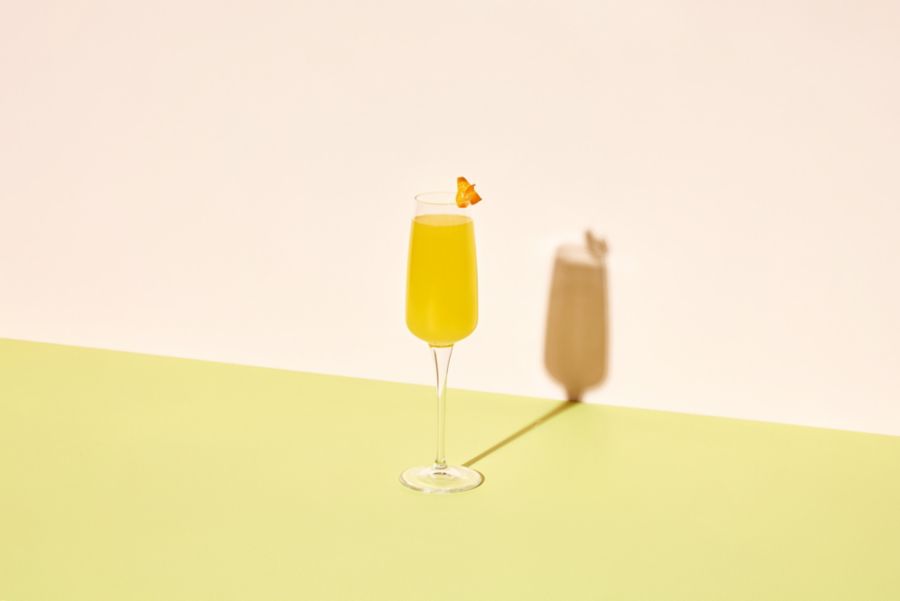 The Mimosa is a simple mix of prosecco and orange juice 