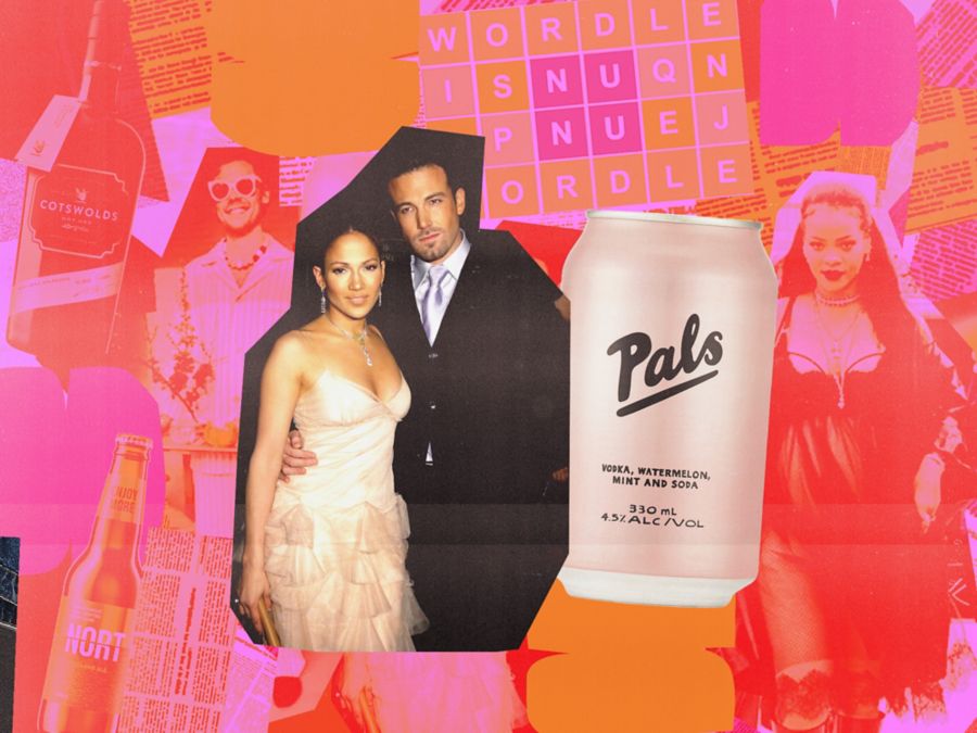 J-Lo and Ben Affleck with a Pals can