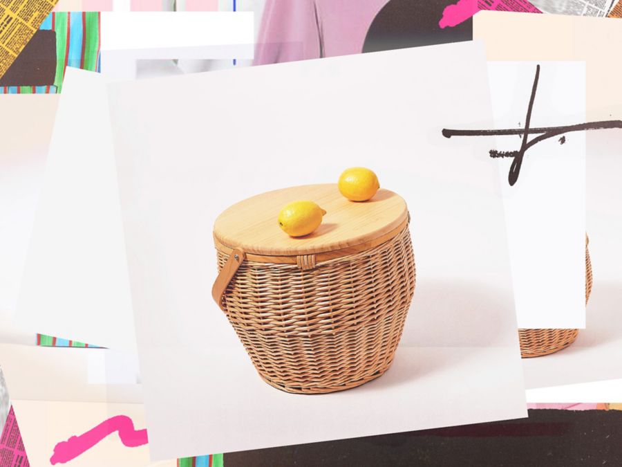 Sunny Life Round Picnic Cooler Basket