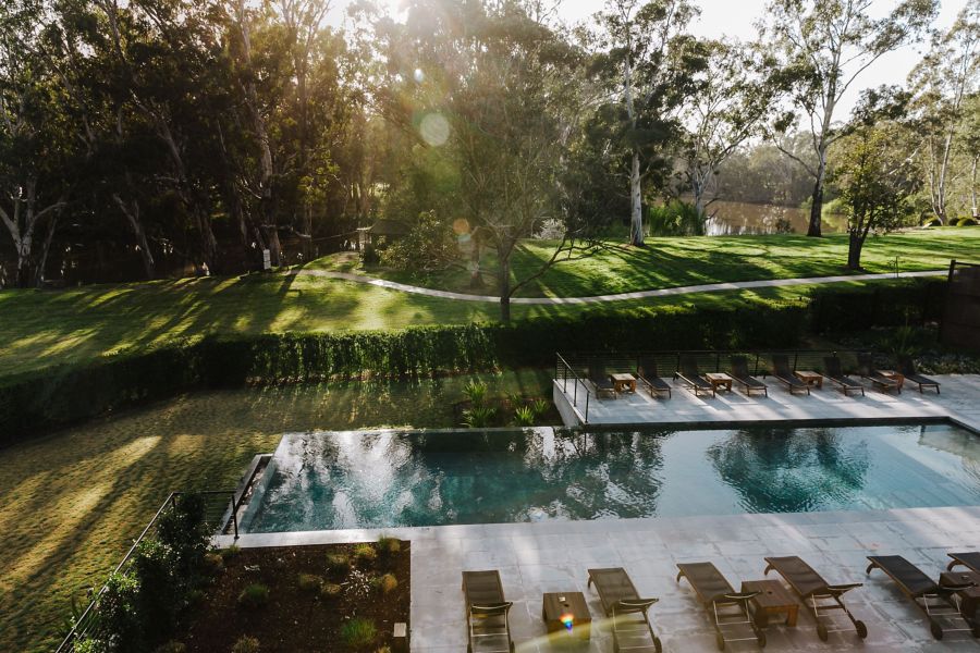 The infinity pool at Mitchelton in Nagambie