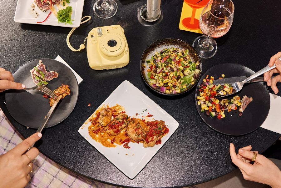 Food on table at Mr Mick restaurant in Clare Valley