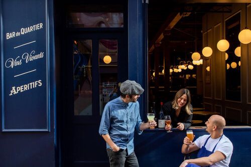 Sitting outside at La Buvette in Adelaide