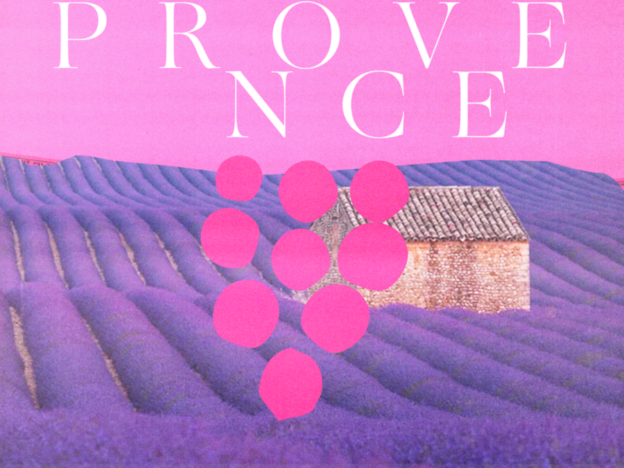 Collage illustration of Provence