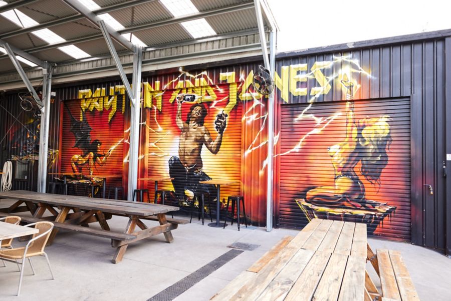 Street art in the beer garden