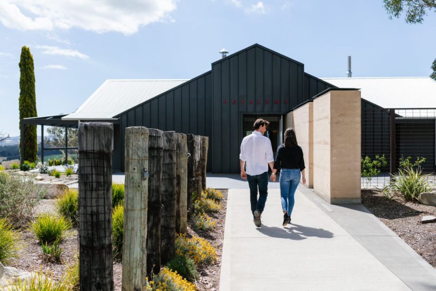 Walking into the entry of Petaluma in the Adelaide Hills