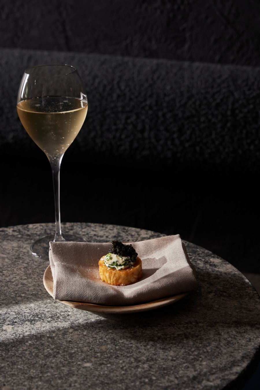 Wine with a snack at Arkhe in Adelaide