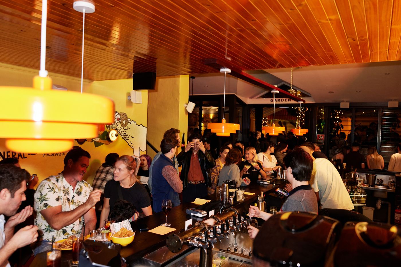 A busy night inside Ricos Tacos in Sydney