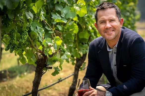 Former Australian cricket captain Ricky Ponting in the vineyard 