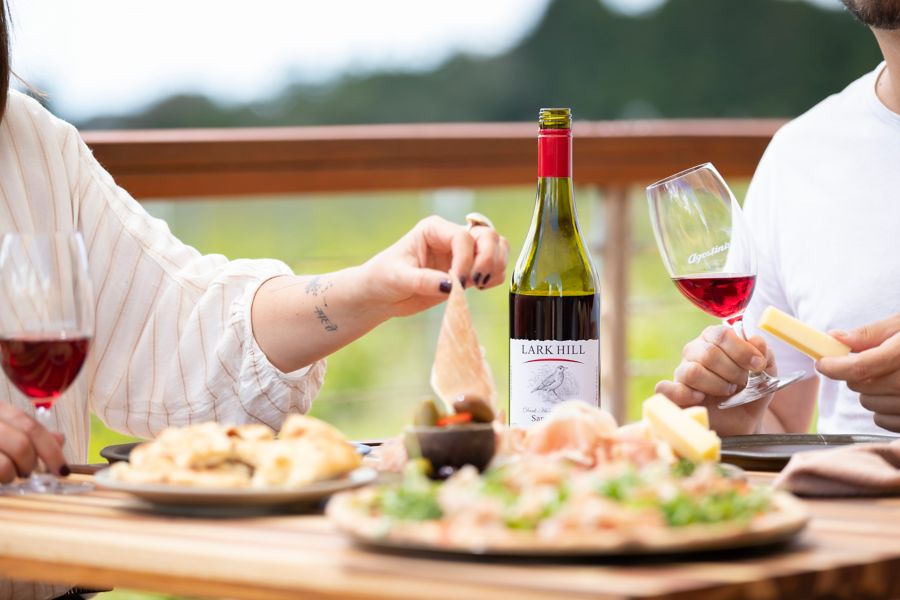 Food and wine at Lark Hill