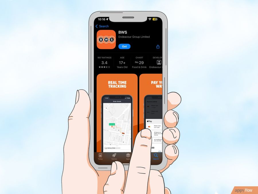 Step 1: Start by downloading the BWS app and log in.
