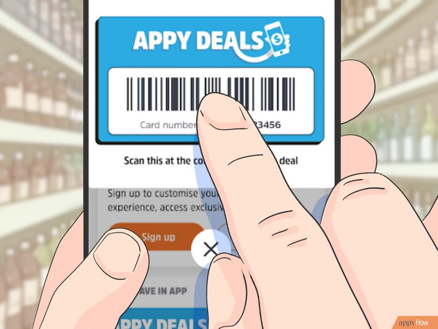 Remember Step 1 when we made you download the app?  Well, that wasn’t just a cheap plug. Open the app and pull up the barcode section. 