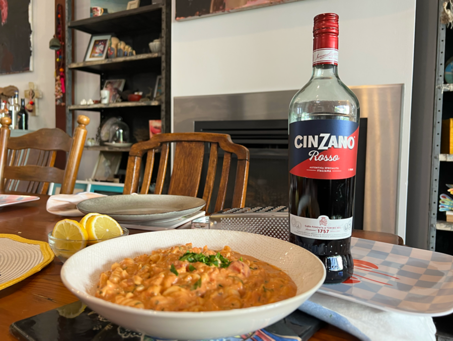 Dirty martini tomato pasta