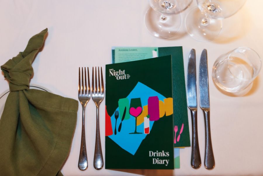 A place setting at Dan's Night Out dinner event