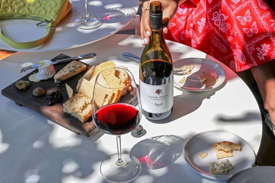 A bottle of Vasse Felix Syrah wine