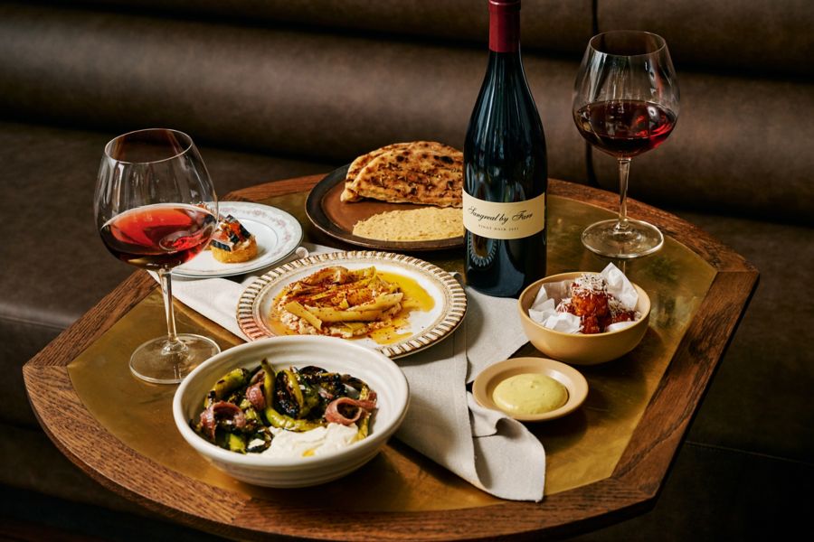 A spread of dishes at Wally's in Melbourne
