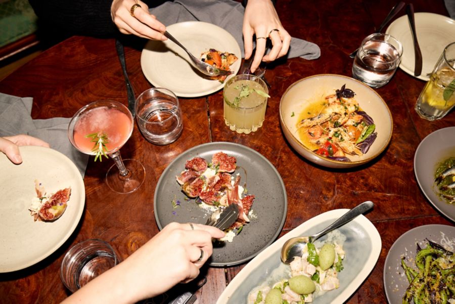 Food and cocktail served at Watervale hotel