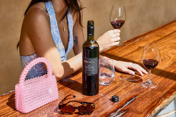 A bottle of Xanadu Cabernet Sauvignon wine