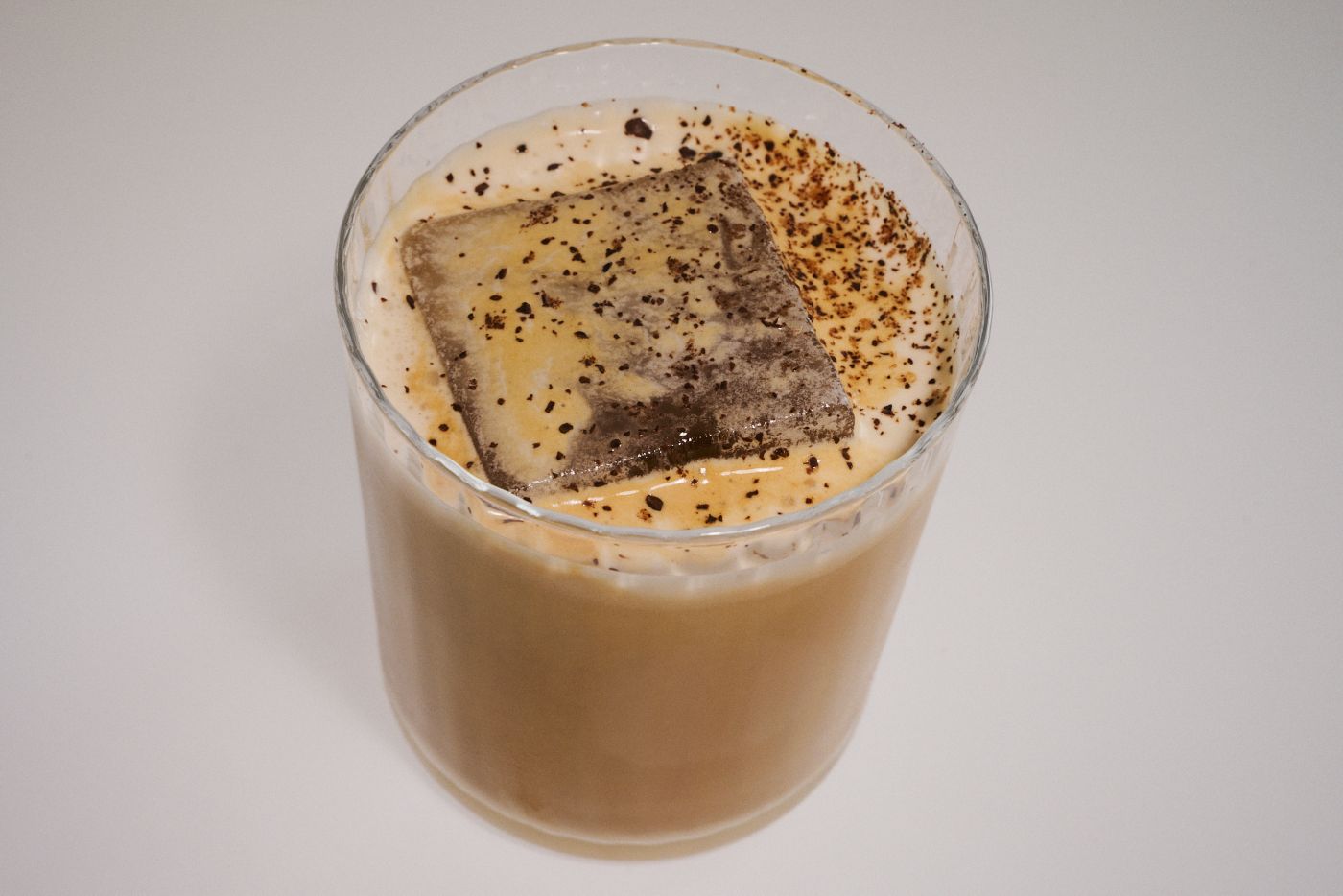 The Brown Sugar Espresso Martini is made with dark rum