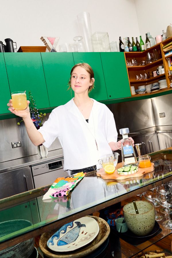 Bartender Andie Bulley with the Pepino's Gun cocktail