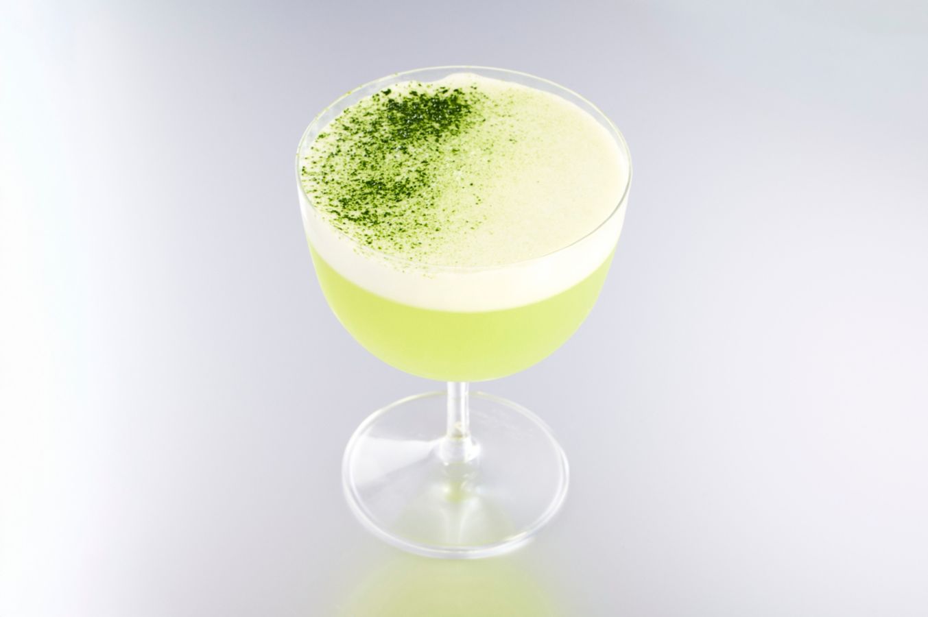 Love matcha? This frothy, sour cocktail is for you
