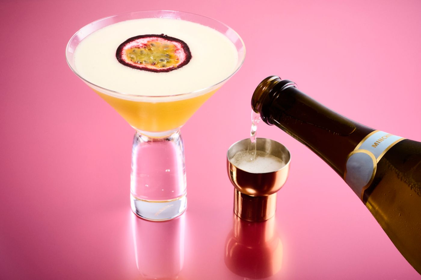 The Pornstar Martini comes with a shot of sparkling wine on the side