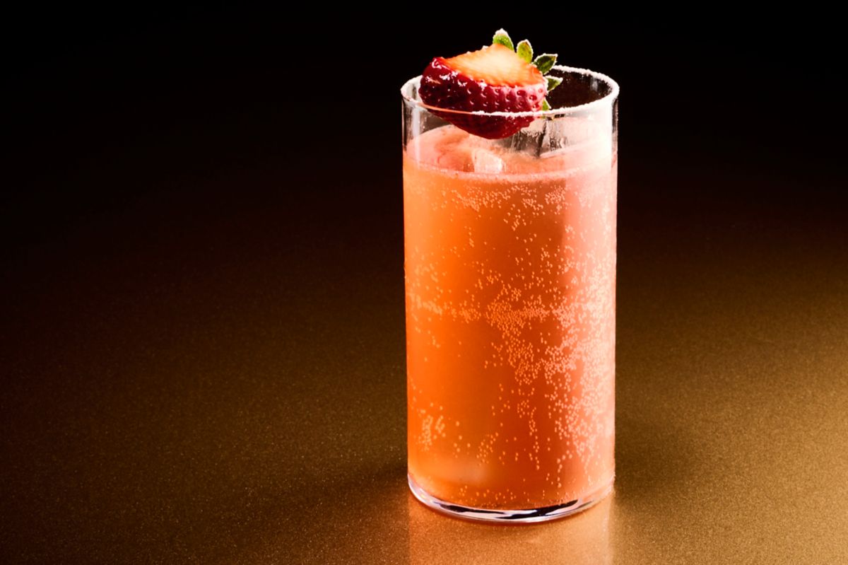 The Sour Strawberry Highball is an excellent Christmas cocktail 