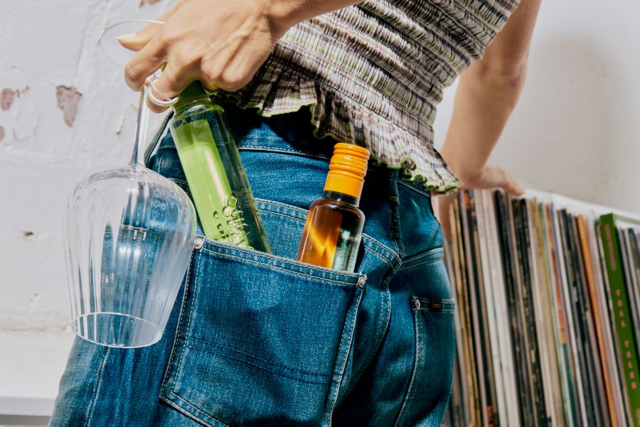 The single-serve Poco Vino bottles fit in your back pocket