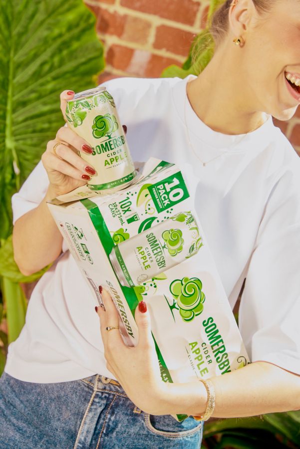 Carrying a pack of Somersby Sparkling Apple Cider