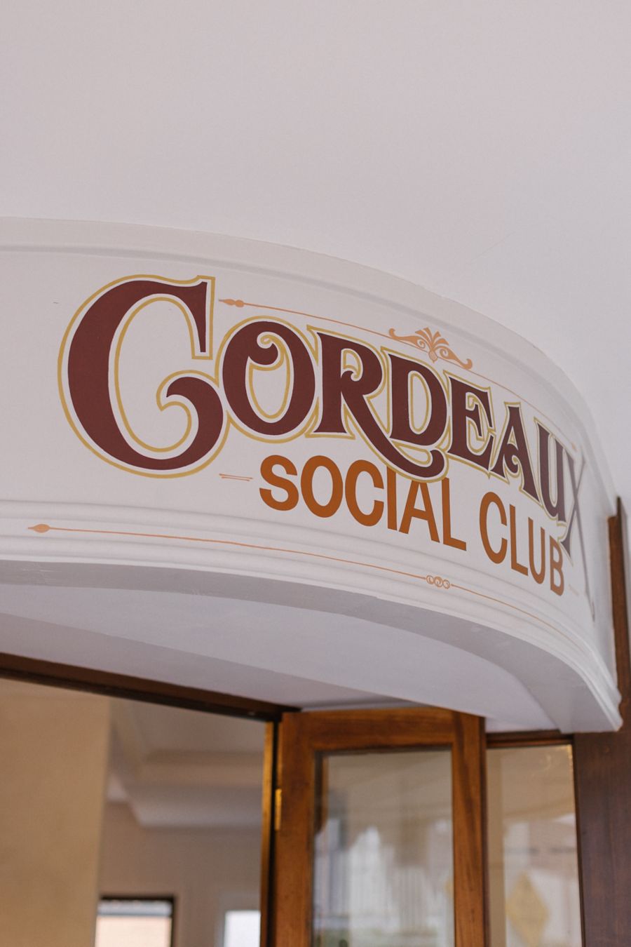 The entry to Cordeaux Social Club in Brisbane