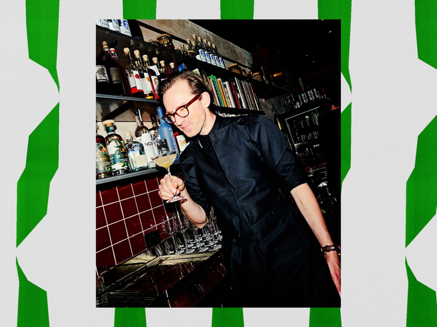 Bartender and writer of this story, Matt Linklater, behind the bar