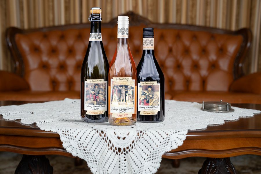 Bottles from the Johnny, Vince and Sam’s Vino range