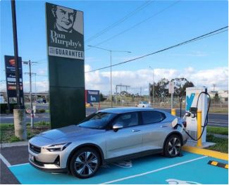 We’ve introduced fast chargers for electric vehicles at 10 Dan Murphy’s stores–providing up to 50km of range in just ten minutes–with more to&nbsp;come. 

