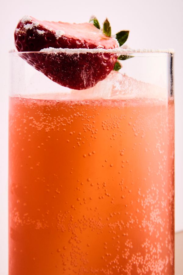 The Sour Strawberry Highball is sweet and tart 